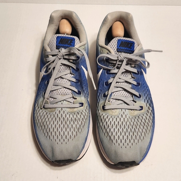 Nike Air Zoom Pegasus 34 Mens Running Sneakers Blue Gray 12 - Picture 4 of 11